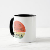 Lab tech professionele  zonsondergang retro mok (Voorkant links)