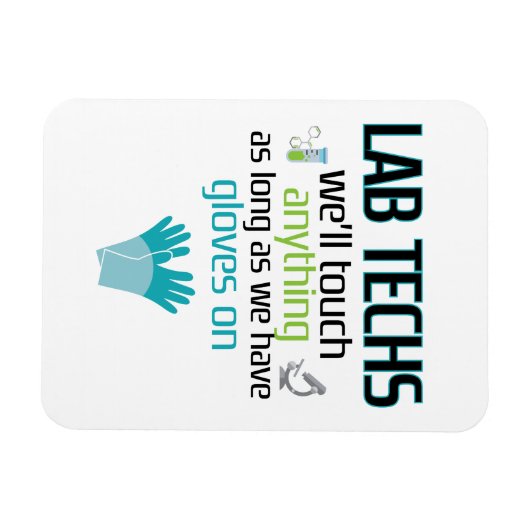 Lab Technician Funny Laboratory Week Mannen Vrouwe Magneet (Horizontaal)