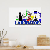 LAB WARE LABORATOORY GLASSWARE POSTER (Keuken)