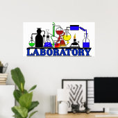 LAB WARE LABORATOORY GLASSWARE SETUP POSTER (Thuiskantoor)