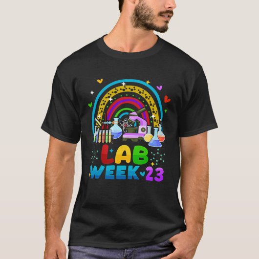 Lab Week 2023 Rainbow Medical Laboratory Science L T-shirt (Voorkant)