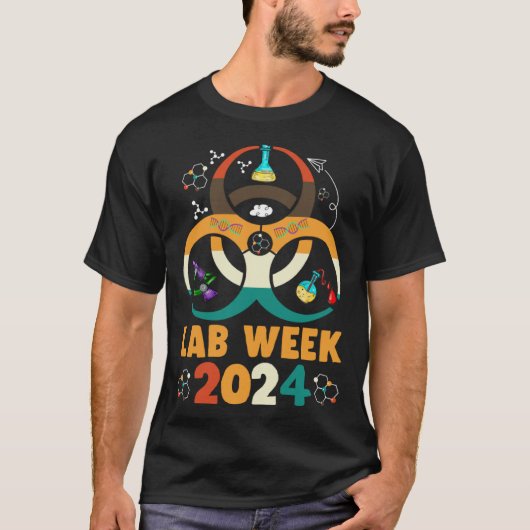 Lab Week 2024 Laboratory Tech Scientist Technolog T-shirt (Voorkant)