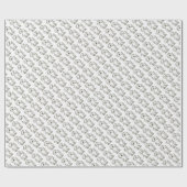 Lab Wrapping Paper - Black and White Dog Print Cadeaupapier (Vlak)
