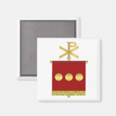 Labarum avec aimant Chi Rho (Recto/Verso)