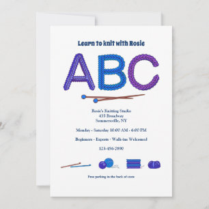 L'ABC du tricot : Invitation