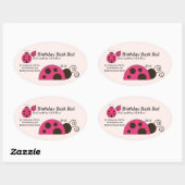 Labdybug Wijnetiket Ovale Sticker (Vel)