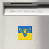 L'Abeille au large du drapeau ukrainien Aimant (In Situ (Lave-vaisselle))