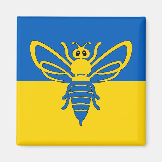 L'Abeille au large du drapeau ukrainien Aimant (Devant)