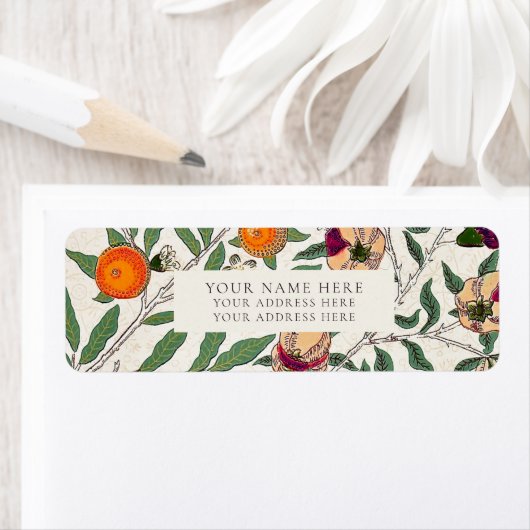 LABEL ADRES TERUGKEER : WILLIAM MORRIS : PLATTELAN (Insitu)