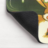 label Art boxing Rabbit, boven op Atom Carrots Muismat (Hoek)