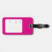 Label bagagelabel voor snorren (Achterkant horizontaal)