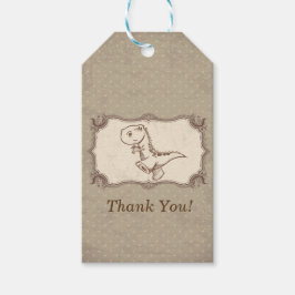 Label bedankt -  Dinosaur Cadeaulabel