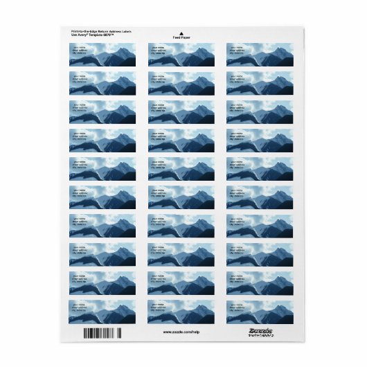 Label "bergadres" (Full Sheet)