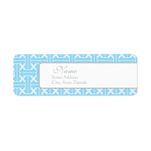 Label blauw retouradres (Voorkant)