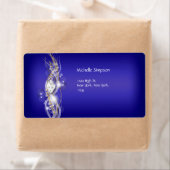 Label Blauw Wit Goud Diamant Adres (Insitu)