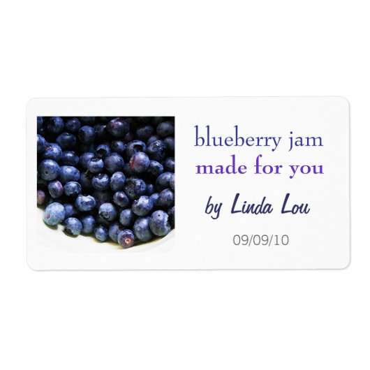 Label Blueberry Jam Preserve (Voorkant)