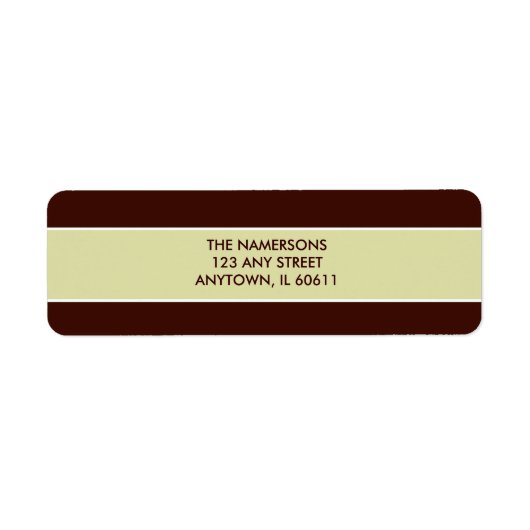 Label bruin- en retouradres (Voorkant)