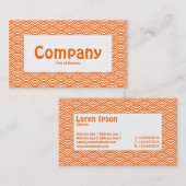 Label centrum - visschaal - Oranje en wit (Voorkant / Achterkant)