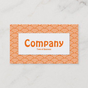 Label centrum - visschaal - Oranje en wit