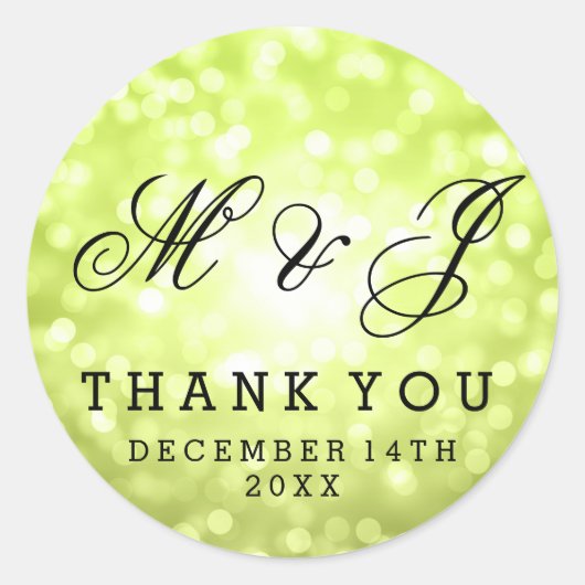 Label Chartreuse Glitter Lights (Voorkant)