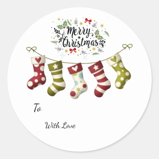 Label/ Christmas Favor Stickers (Devant)
