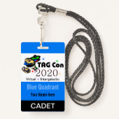 LABEL CON 2020 - Blauw kwadrant - Cadet Badge (Achterkant met draagriem)