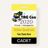 LABEL CON 2020 - Geel kwadrant - Cadet Badge (Voorkant)