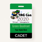 LABEL CON 2020 - Groen kwadrant - Cadet Badge (Achterkant)