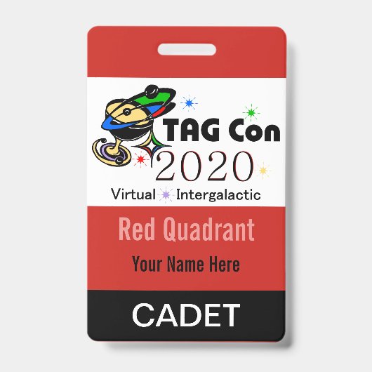 LABEL CON 2020 - Rood kwadrant - Cadet Badge (Voorzijde)