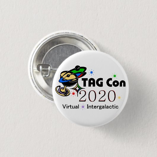 LABEL Con 2020 - Virtual Intergalactic Ronde Button 3,2 Cm (Voorkant /achterkant)