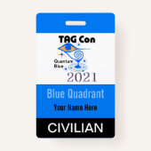 LABEL CON 2021 - Blauw kwadrant - Burgerbadge Badge (Achterkant)
