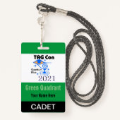 LABEL CON 2021 - Groen kwadrant - Cadet Badge (Achterkant met draagriem)