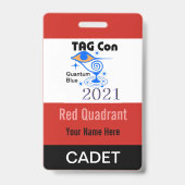 LABEL CON 2021 - Rood kwadrant - Cadet Badge (Achterkant)