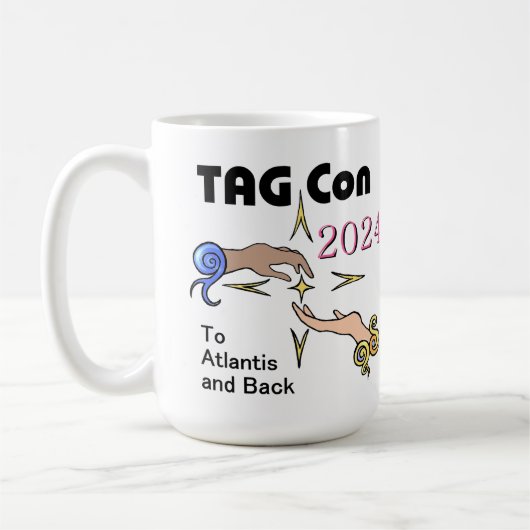 LABEL Con 2024 naar Atlantis en terug - Classic Mo Koffiemok (Links)