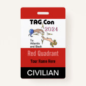LABEL CON 2024 - Rood kwadrant - Burgerbadge Badge (Voorkant)