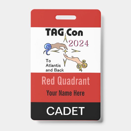 LABEL CON 2024 - Rood kwadrant - Cadet Badge (Voorzijde)