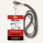 LABEL CON 2024 - Rood kwadrant - Cadet Badge (Achterkant met draagriem)