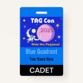 LABEL CON 2025 - Blauw Kwadrant - Cadet Badge (Achterkant)