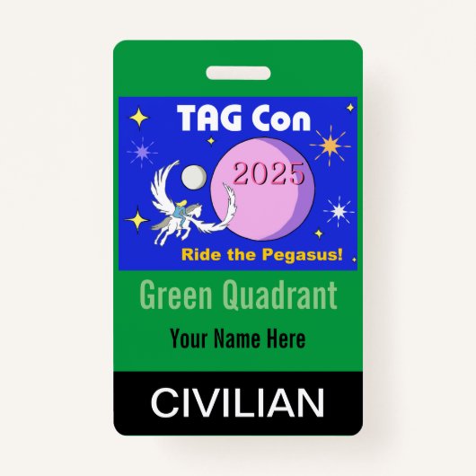 LABEL CON 2025 - Groen Kwadrant - Burgerbadge Badge (Voorkant)
