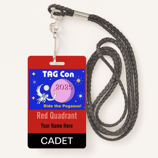 LABEL Con 2025 - Rode Kwadrant - Cadet Badge (Achterkant met draagriem)
