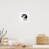 Label Cute Dachshund met Glasses Poste Poster (Keuken)