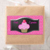 Label Cute Roze Cupcake Labels (Insitu)
