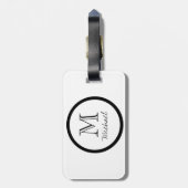 Label dat je het bent! Gepersonaliseerd monogram B Bagagelabel (Achterkant verticaal)