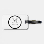 Label dat je het bent! Gepersonaliseerd monogram B Bagagelabel (Achterkant horizontaal)