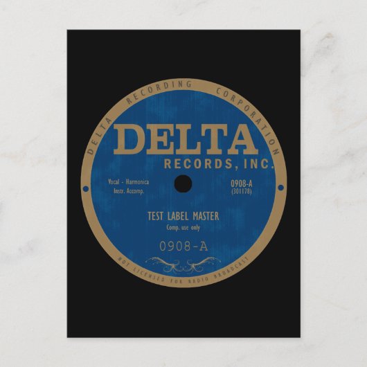 label Delta Records Briefkaart (Voorkant)