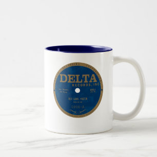 label Delta Records Tweekleurige Koffiemok