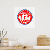 Label eerste klasse Verenigde Staten Poster (Keuken)