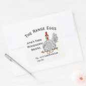 Label eierdoos voor vrije uitloop kippen op boerde (Envelop)