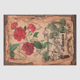  label en illustraties Shabby Chic Tissuepapier