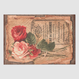  label en illustraties Shabby Chic Tissuepapier